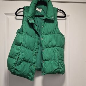 Old Navy Green Puffer Vest